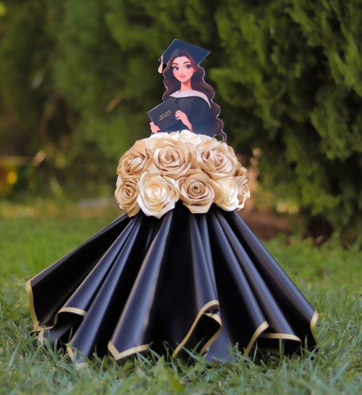 Robe de Diplômée - Bouquet de Remise des Diplômes