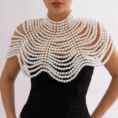 Cape Royale en Perles - Parure de Corps Élégante & Majestueuse